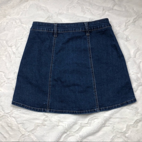 Altar’d State Button Front Blue Jean Mini Skirt size XS - Picture 5 of 7